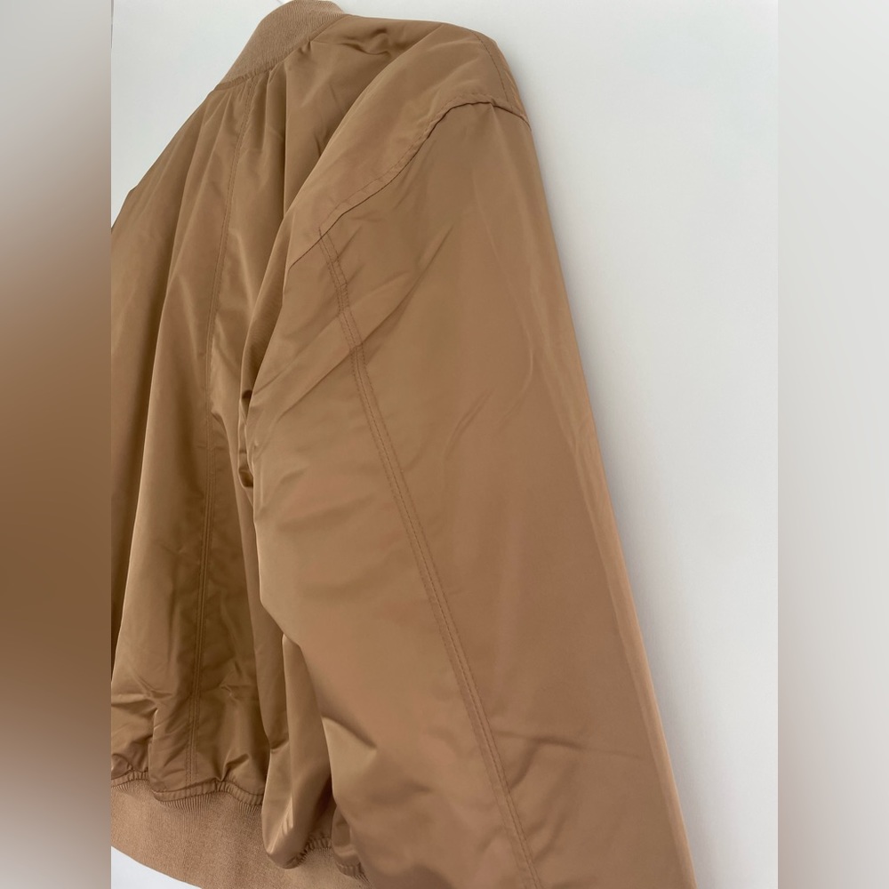 NWT Abercrombie & Fitch Brown Tan Bomber Jacket XXS - Picture 7 of 10